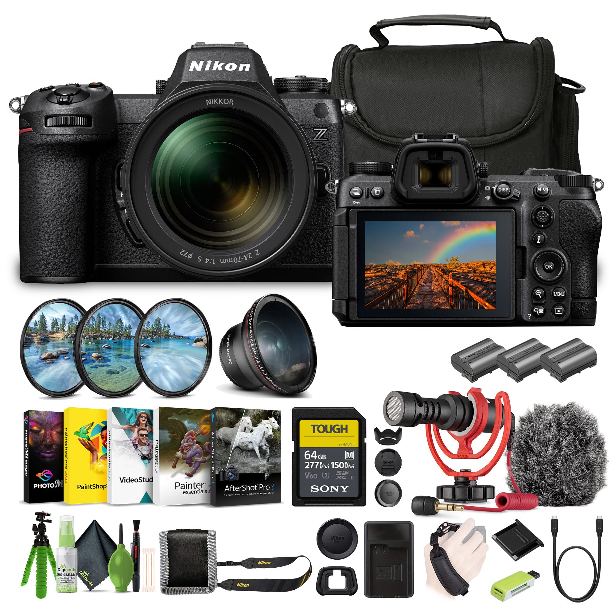 Nikon NIKKOR Z P 72 Z 5 1:4 24-70mm i OK I WIDE ANOLY EV9
: | : 2RO : | Painter 1 | VideoStud PaintShop E. : Painter AfterShot Pro essentials
TOUGH 64G8 M 277 - 150 P V60 1 SONY AAd Crrar - C.. cat Roa MAR