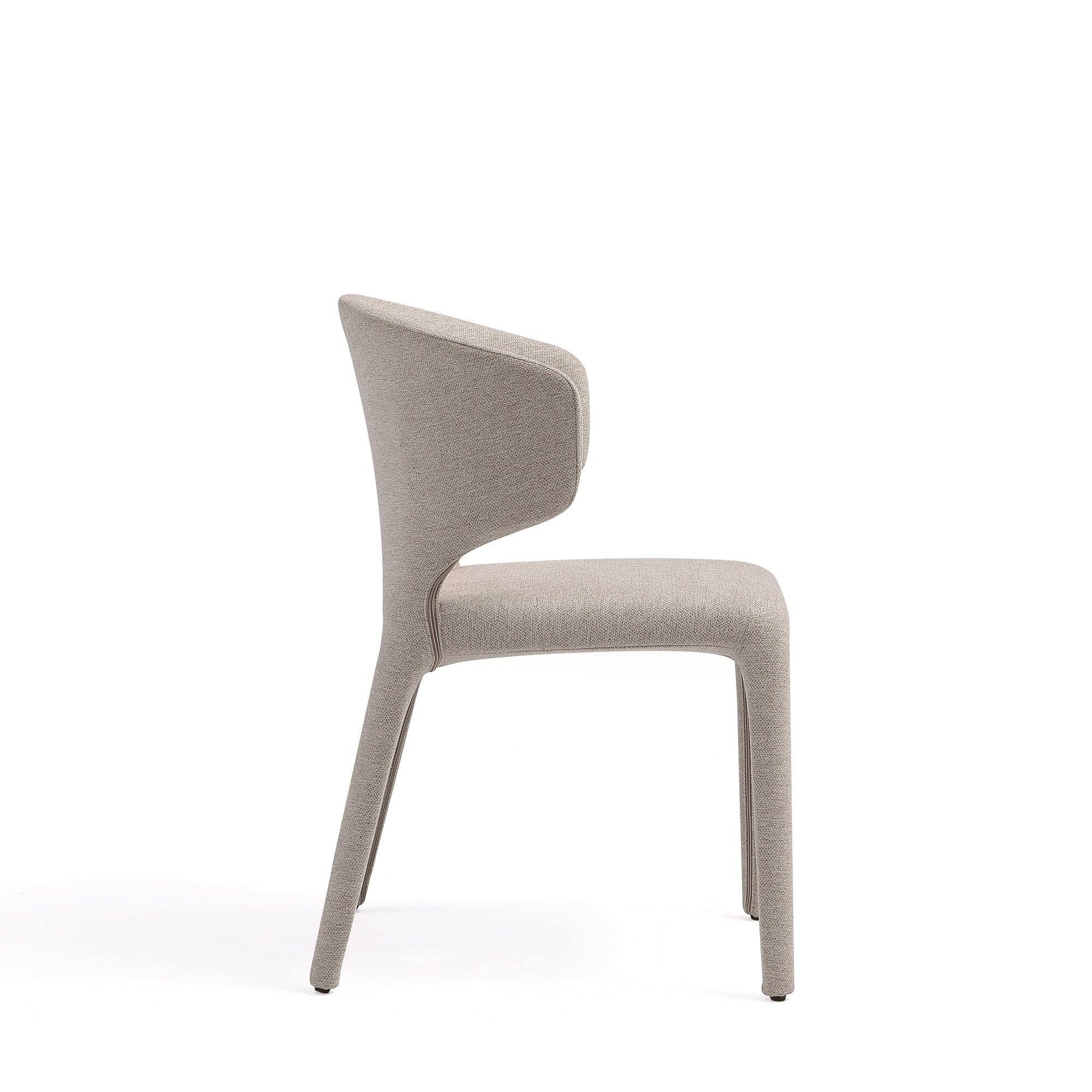 Alt View 2. Manhattan Comfort - Conrad Mid-Century Modern Upholstered Dining Chair - Set of 2 - Wheat.