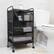 Alt View 13. Mind Reader - Cart with Drawers, Laundry Organizer, Utility Cart, Bathroom, Kitchen, Metal Mesh, 16"L x 11"W x 29"H - Black.