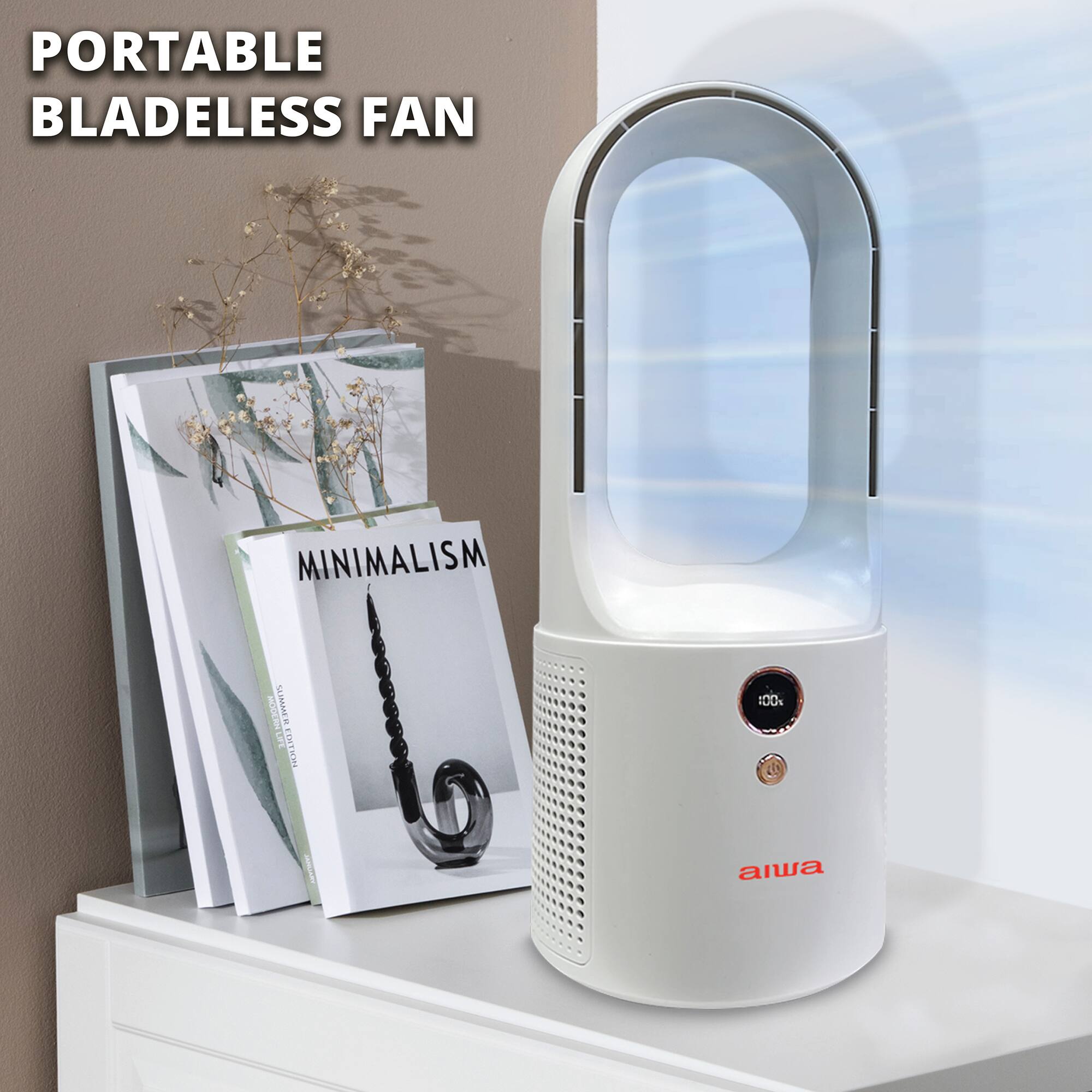 PORTABLE BLADELESS FAN  
MINIMALISM  
HEDU SEJGMER SLIMKERL EDITION  
LIVE ERTIOU  
100% alwa