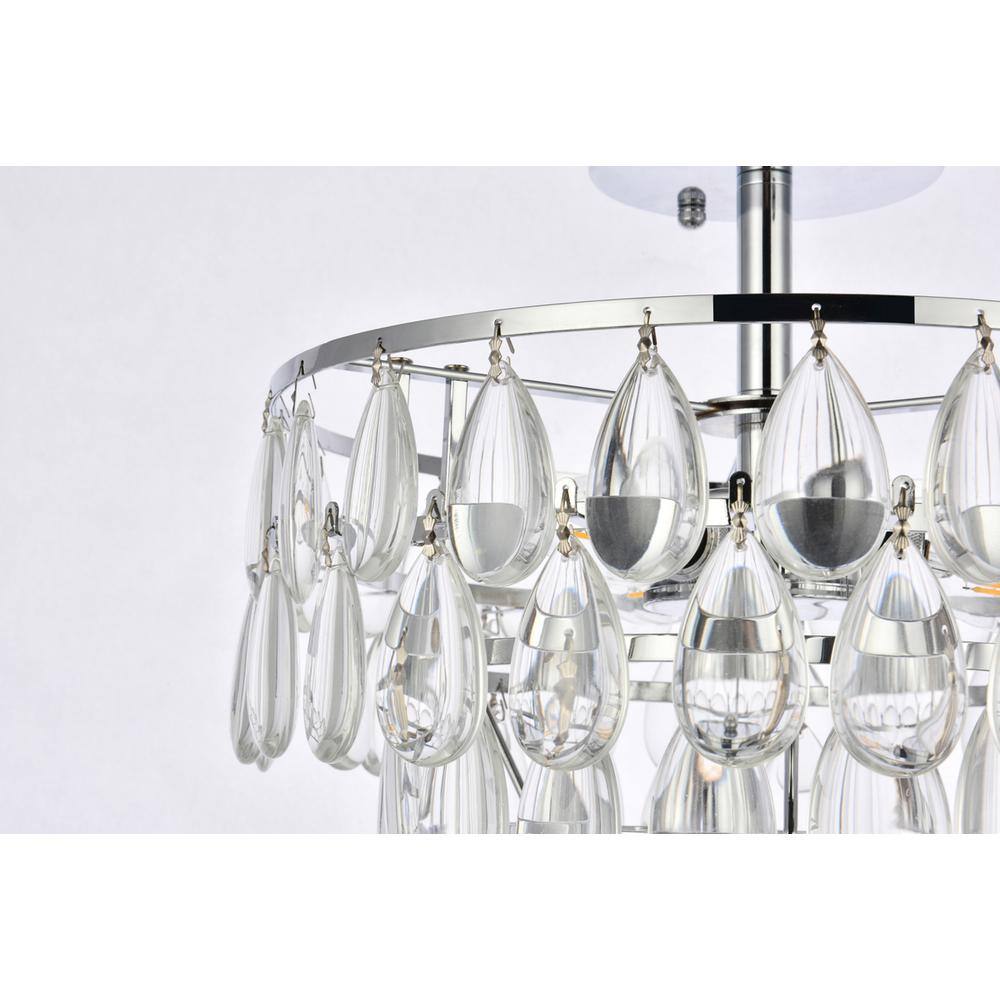 Alt View 1. Elegant Lighting - Mila 14 inch flush mount in chrome - Chrome.