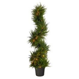 BreeBe - 45” Spiral Cypress Tree UV Resistant (Indoor/Outdoor) - Green