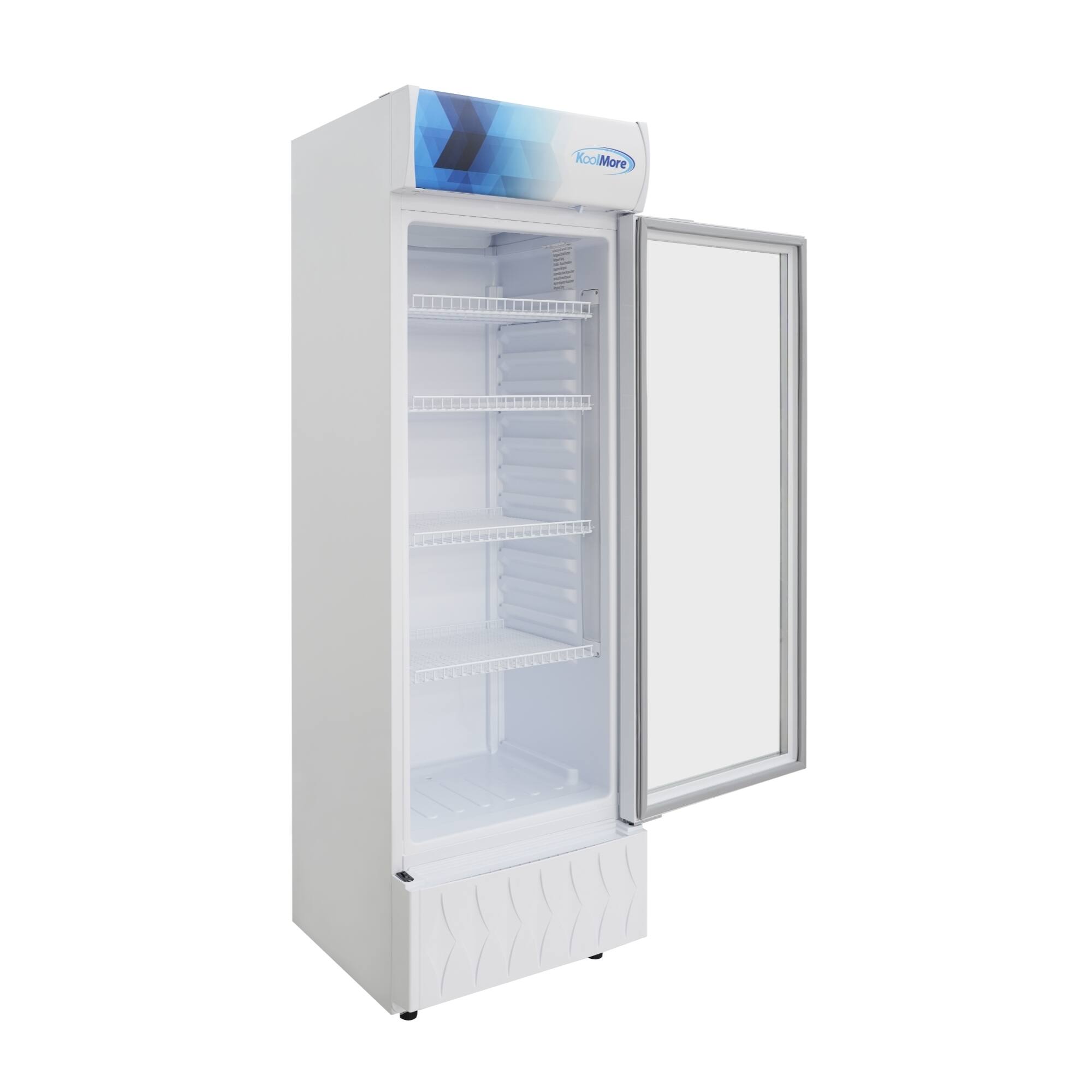 Alt View 2. Koolmore - 22 in. One-Door Commercial Merchandiser Refrigerator in White, 9 Cu. Ft. (KM-MDR-9CPWH) - White.