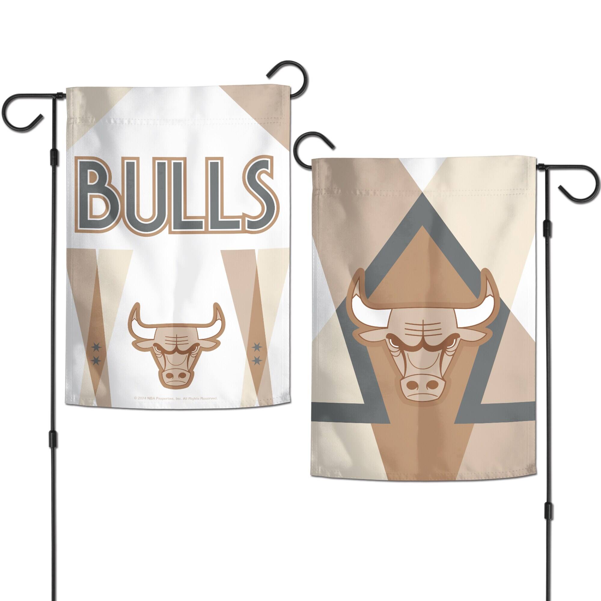 Alt View 2. WinCraft - Chicago Bulls 2024/25 City Edition 12" x 18" Two-Sided Garden Flag - Multicolor.