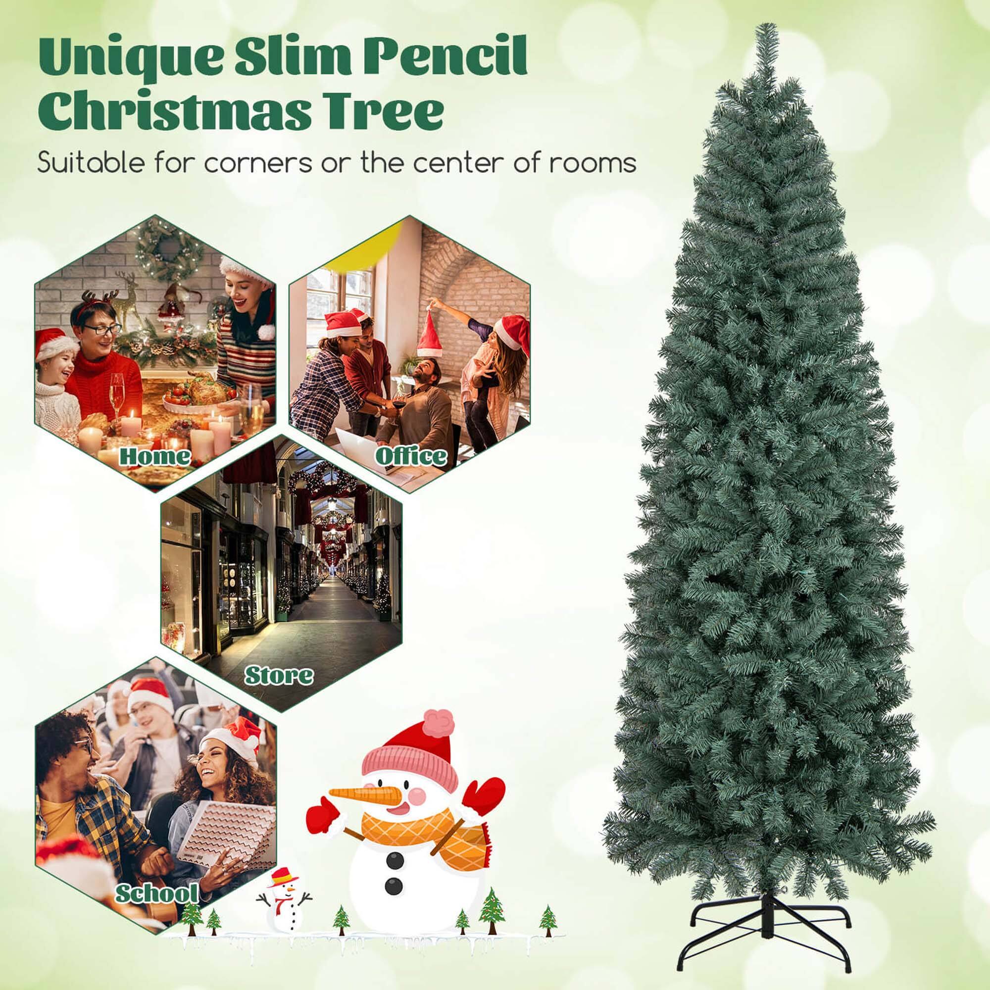 Unique Slim Pencil Christmas Tree
Suitable for corners or the center of rooms
Home, Office, Store, School