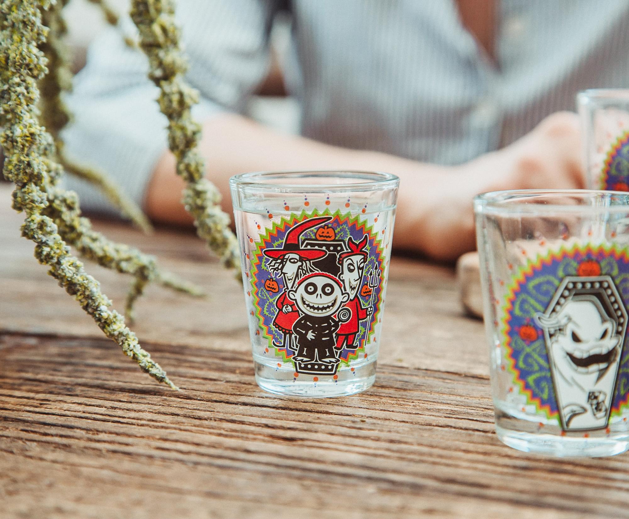 Alt View 5. Disney - Disney Nightmare Before Christmas Day of the Dead Mini Shot Glasses | Set of 4 - Purple.