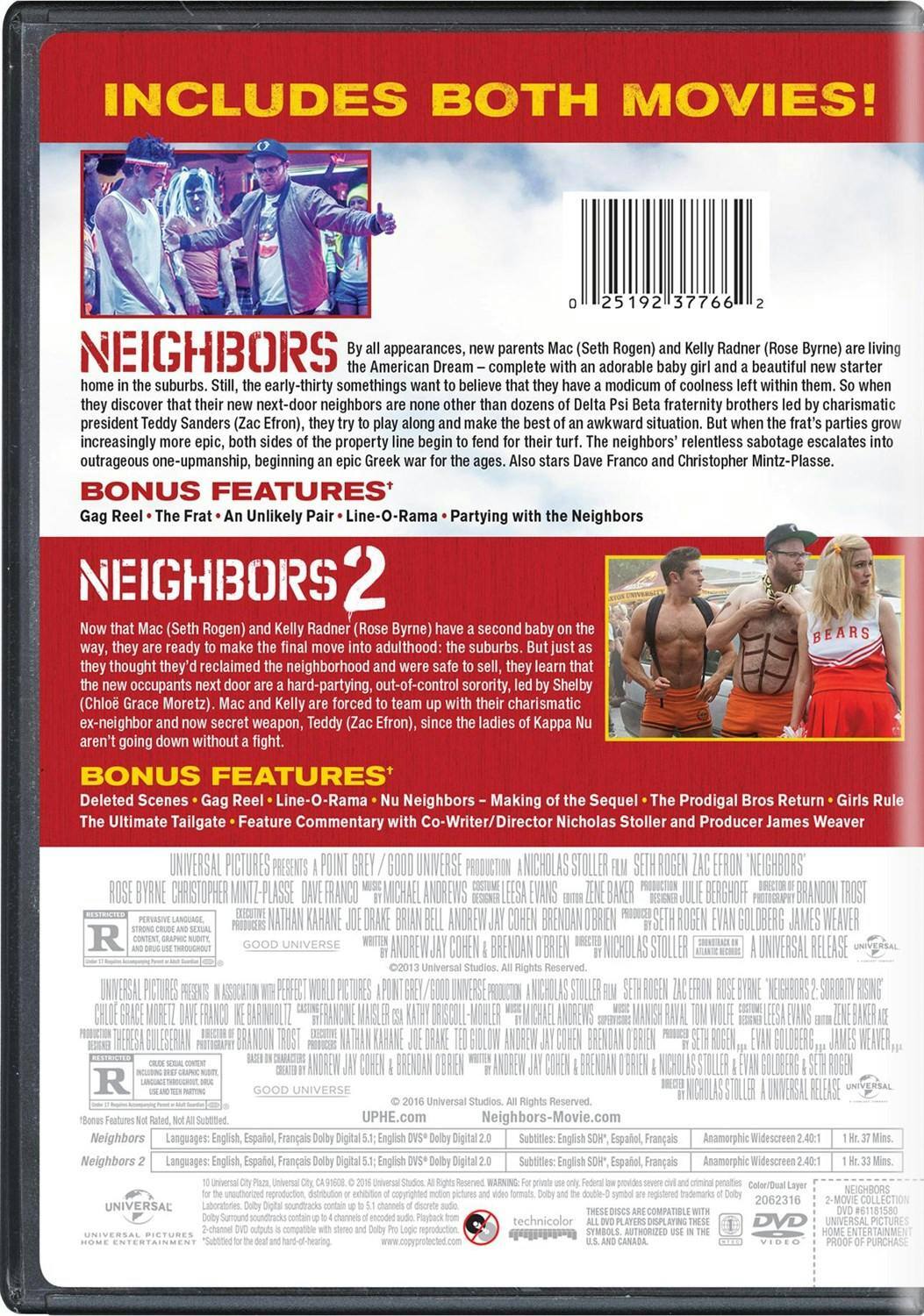 Back. Neighbors: 2-Movie Collection (DVD Set) [DVD].