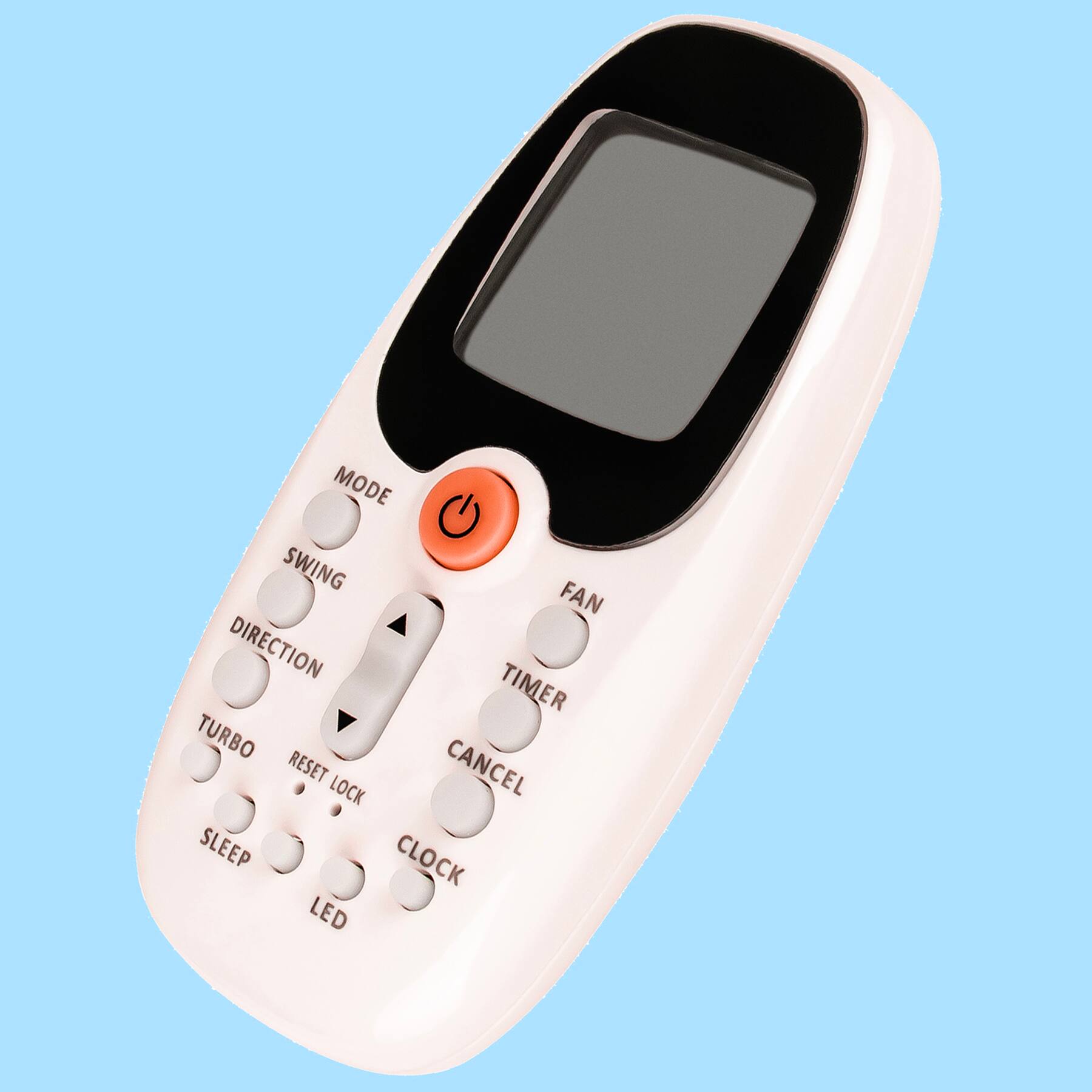 MODE SWING FAN DIRECTION TIMER TURBO RESET LOCK CANCEL SLEEP CLOCK LED