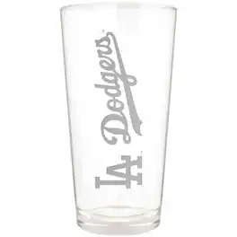 Great American Products - Los Angeles Dodgers Etched 16oz. Vertical Rally Cry Pint Glass - Multicolor