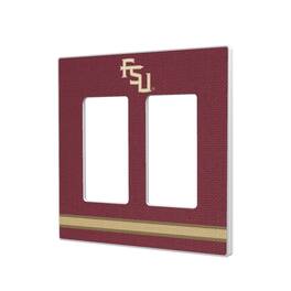 Keyscaper - Florida State Seminoles Stripe Design Double Rocker Lightswitch Plate - Multicolor