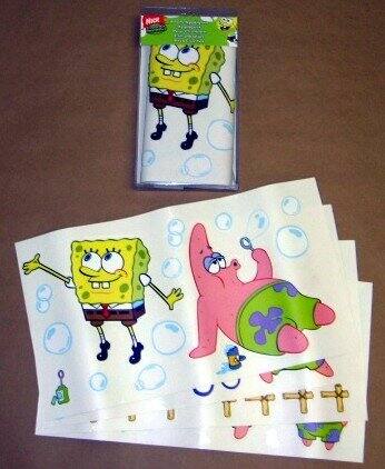 Alt View 1. Borderlands - Spongebob Squarepants Removable & Reusable Room Appliques Stickers - Four Sheets - Multi.