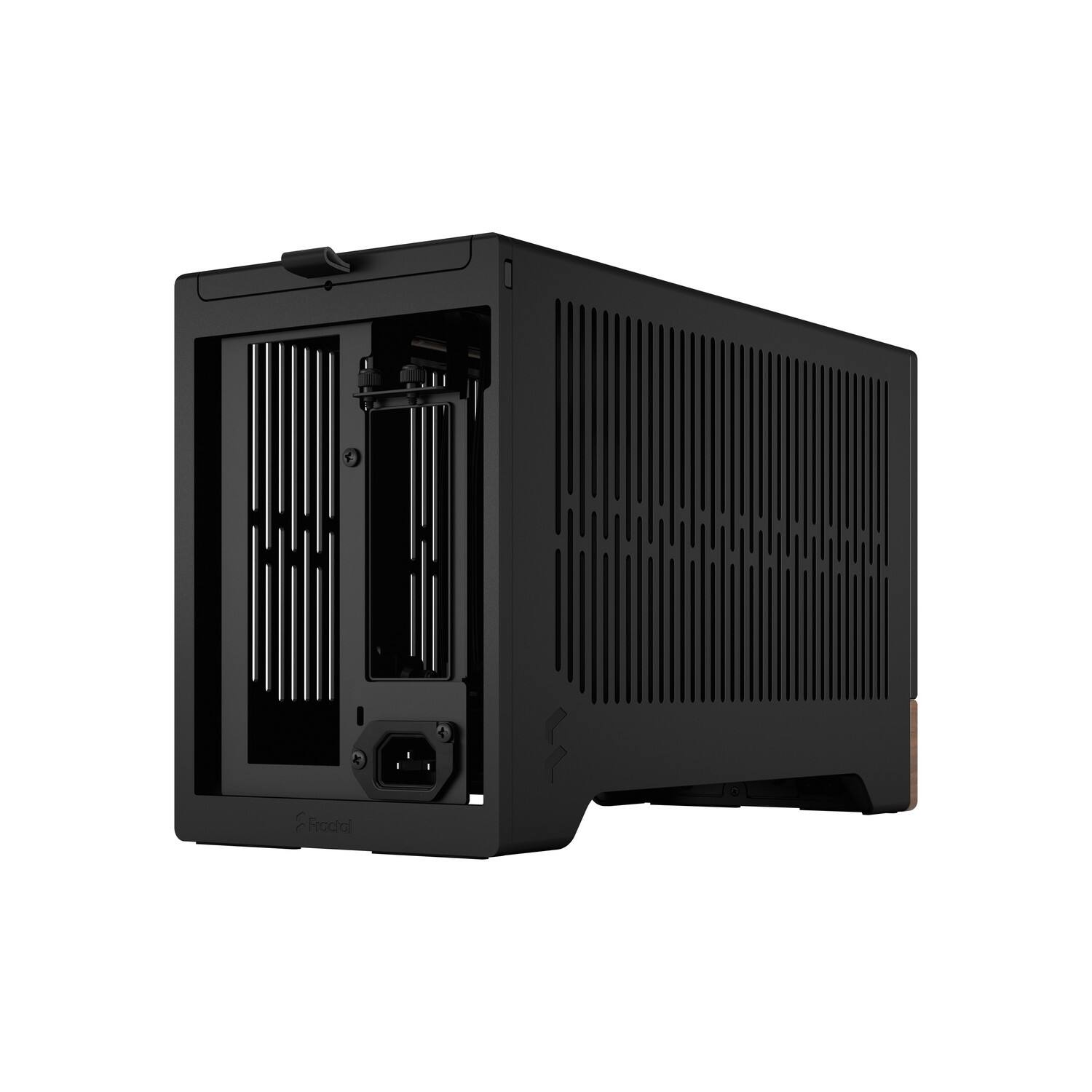 Alt View 16. Fractal Design - Terra Graphite with PCIe 4.0 Riser Mini-ITX Small Form Factor PC Case - Black.