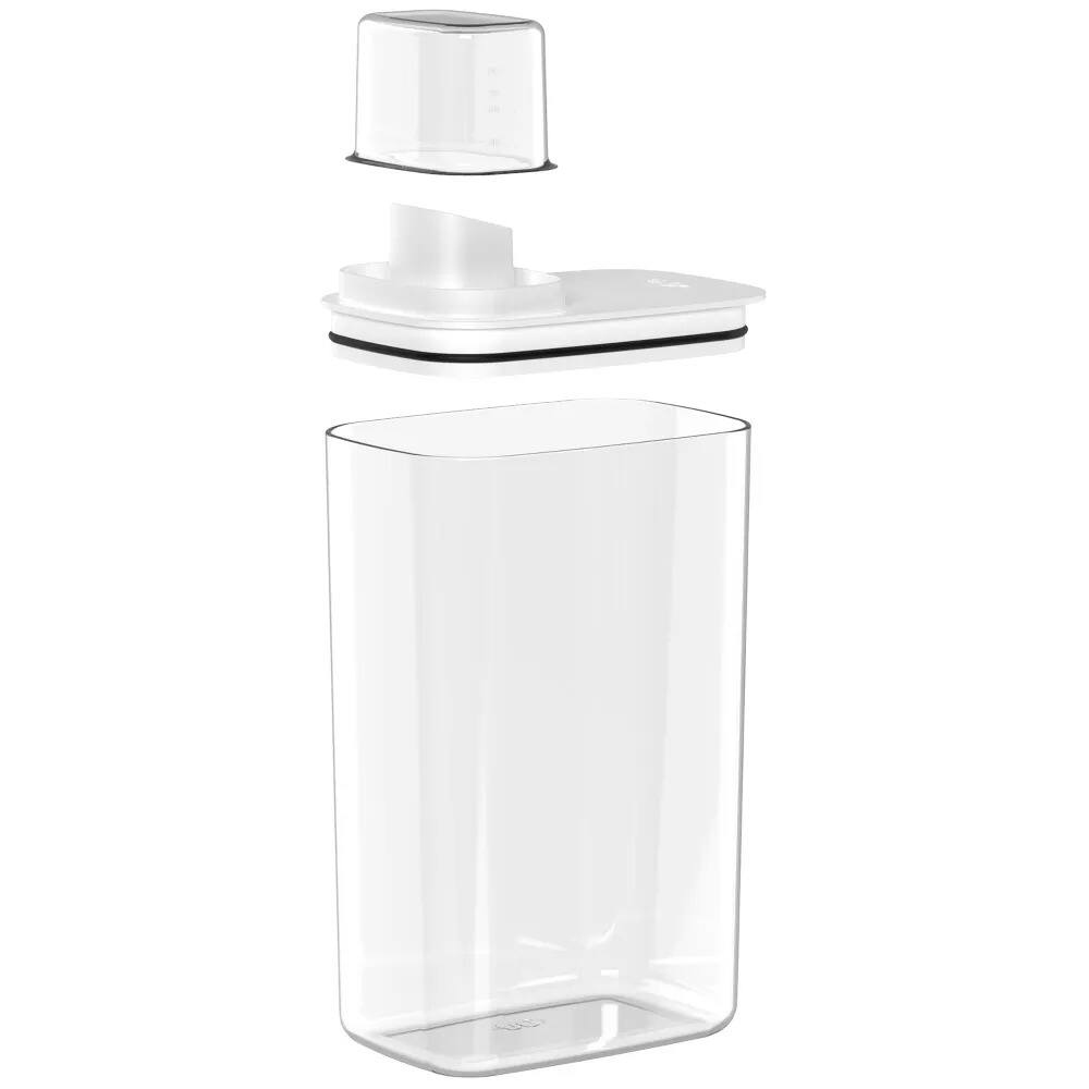 Alt View 2. OU - OU Laundry Detergent Dispenser with Measuring Cap, Liquid Laundry Soap Dispenser w Drip Return Lid - Clear.