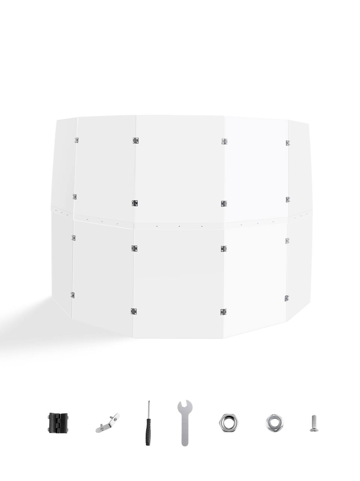 VEVOR - Drum Shield, 5 Panels 2 ft x 5 ft Portable Acrylic Drum Cage with Zinc Alloy Hinges - Transparent