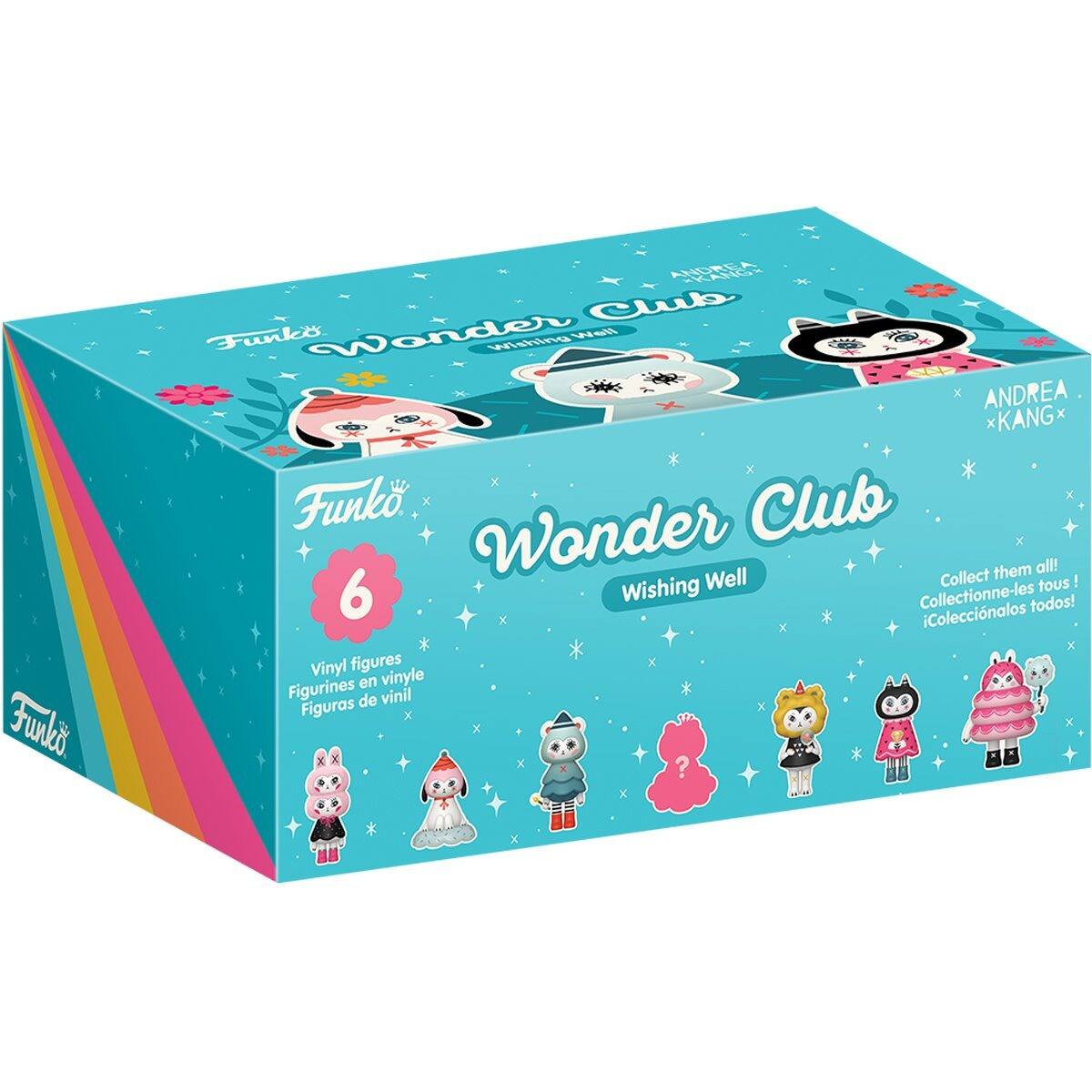Funko Wonder Club  
Wishing Well  
6 Vinyl figures  
Figurines en vinyle  
Figuras de vinil  

Collect them all!  
Collectionne-les tous!  
¡Coleccionalos todos!  

ANDREA KANG x Funko Wonder Club