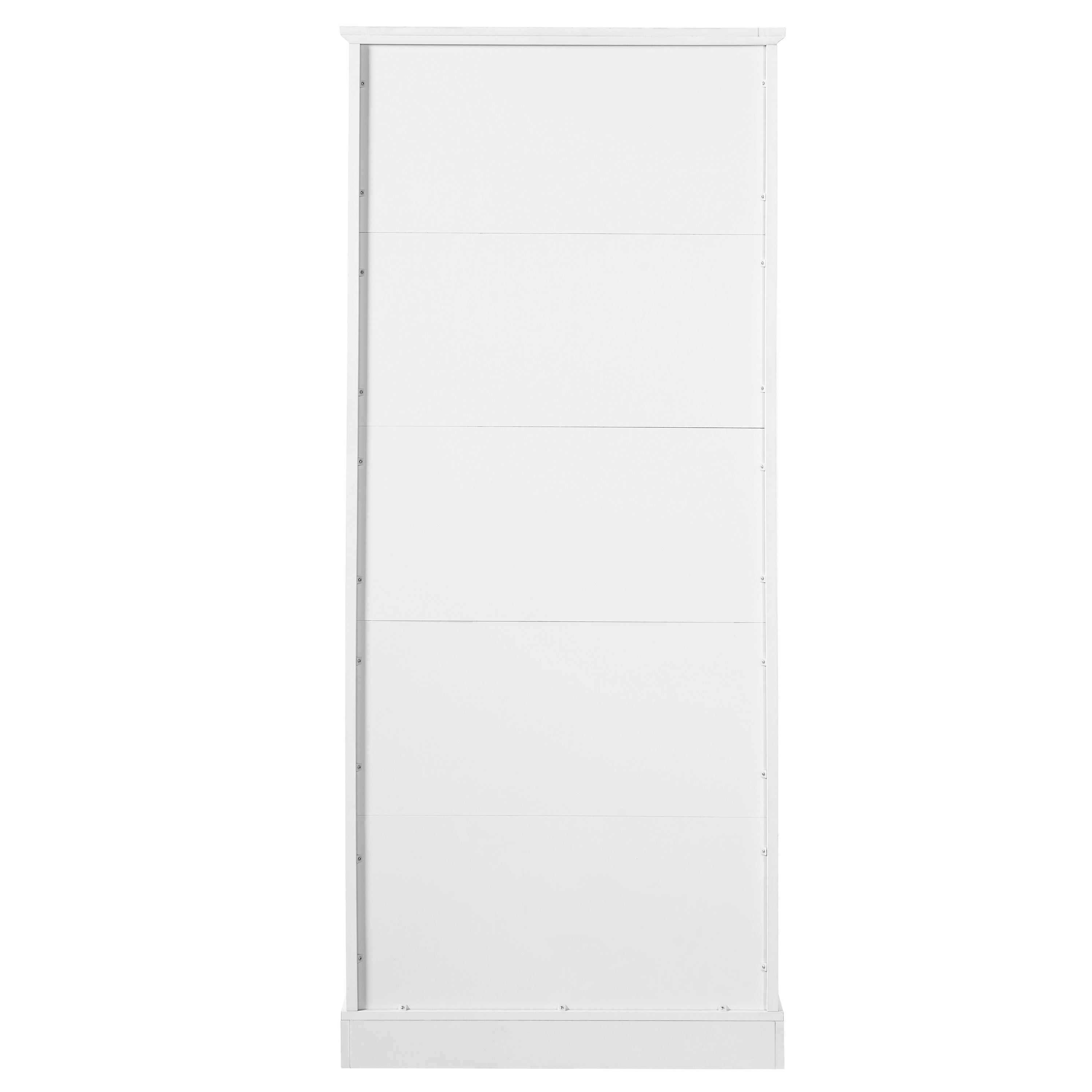 Angle. Boyel Living - 72.2 Inch Tall Freestanding Bathroom Cabinet with 3 Drawers Adjustable Shelf Soft Close Doors MDF Panels Steel Handles - White.