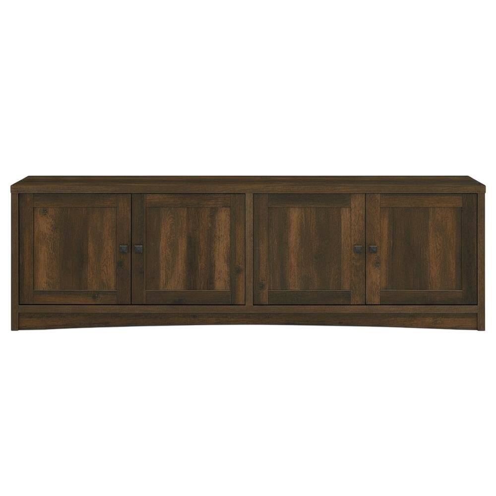 Alt View 3. FurniFact - TV stand, 4 doors, engineered wood construction, transitional style - White.