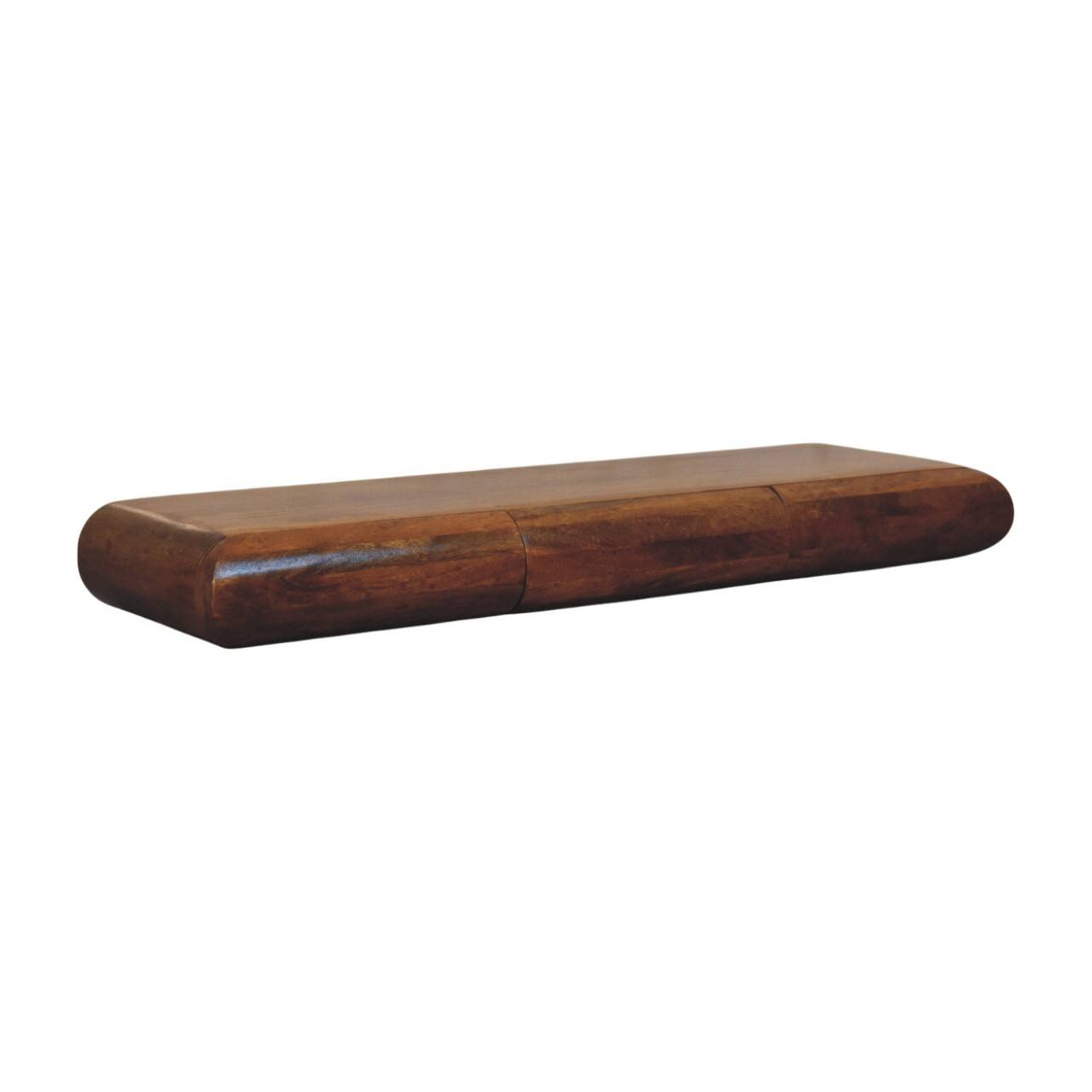 Angle. Artisan Furniture - Artisan Furniture Solid Wood Solis Wall-Mounted Console - Brown.