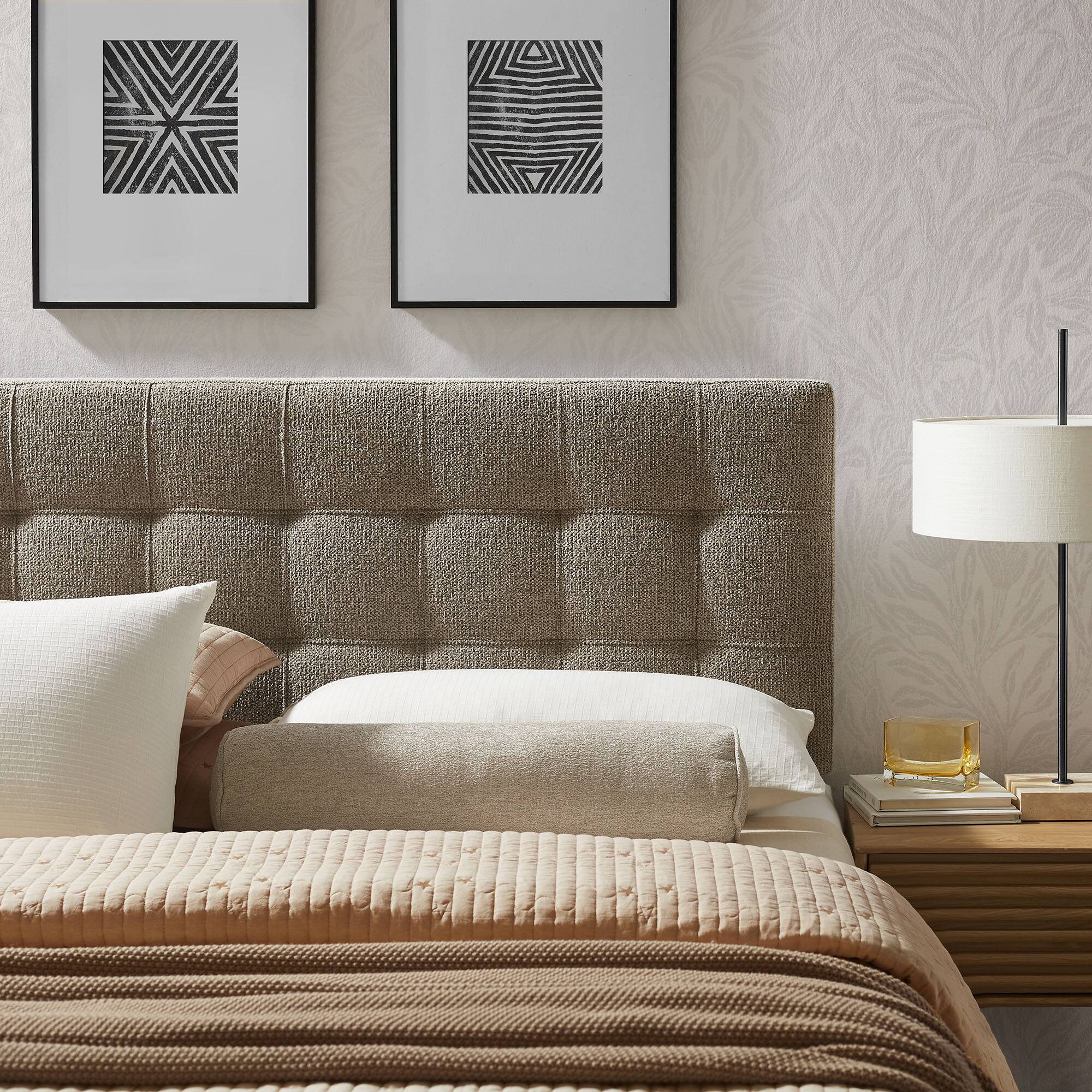 Alt View 1. Modway - Lily Upholstered Fabric Headboard by Modway - Taupe.
