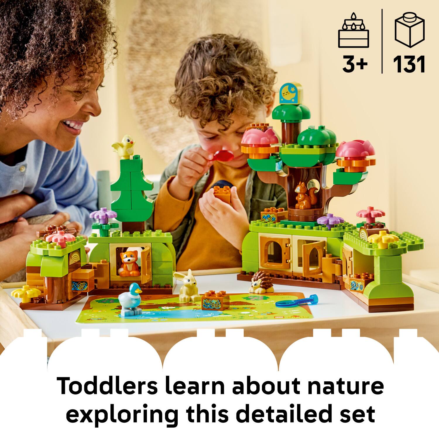 3+ 131  
Toddlers learn about nature exploring this detailed set