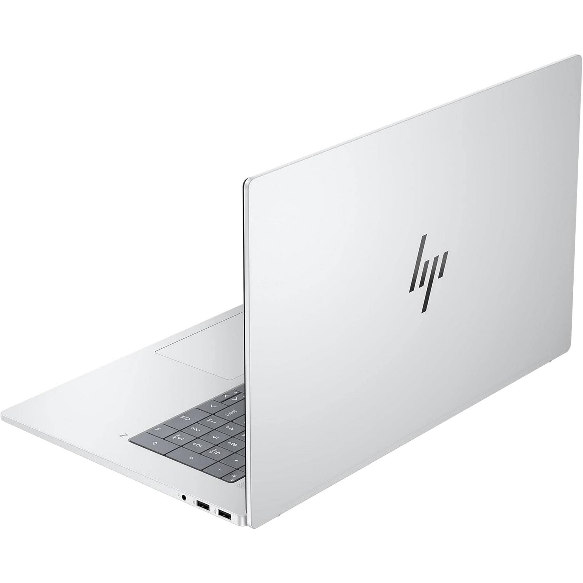 Left. HP - HP OmniBook X 17.3" FHD Laptop, Intel Core Ultra 7, 16GB, 512GB, Windows 11 - Silver.