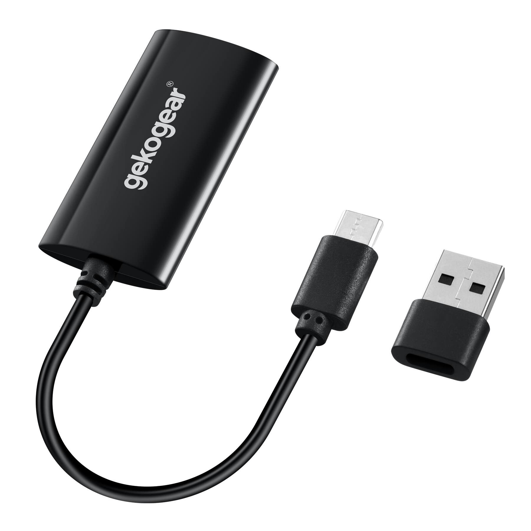 Angle. GekoGear - ORBIT A200 Wireless USB Adapter for Android Auto - Black.