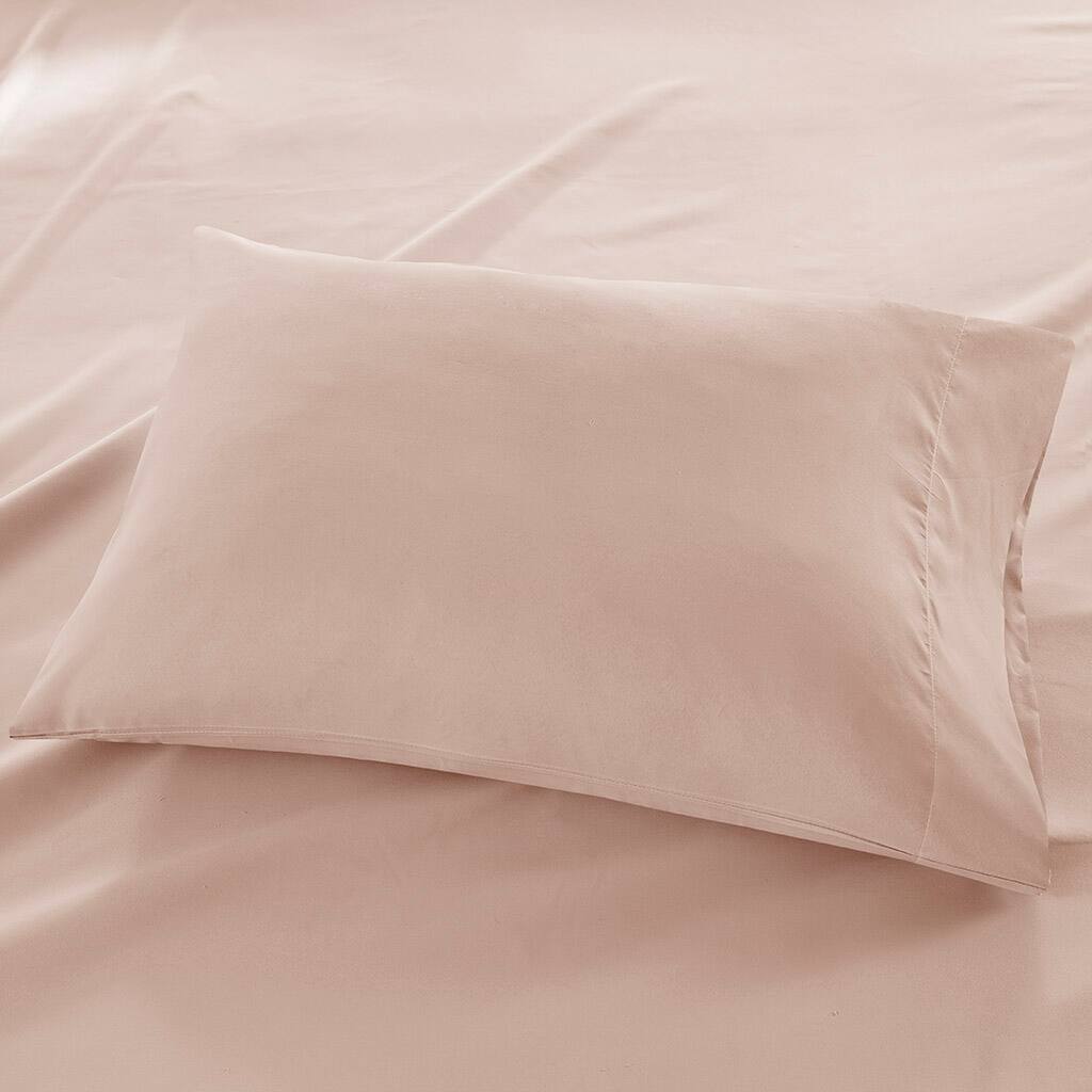 Alt View 2. Gracie Mills - Gracie Mills Hugo Deep Pocket Brushed Microfiber Sheet Set with 3M Moisture Wicking - Blush.