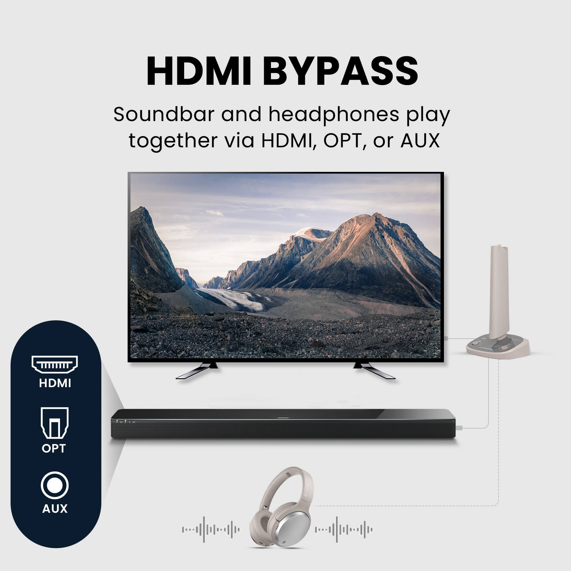 Back. Avantree - Crescendo 3D – 3D Surround Wireless TV Headphones with Cinema Mode.