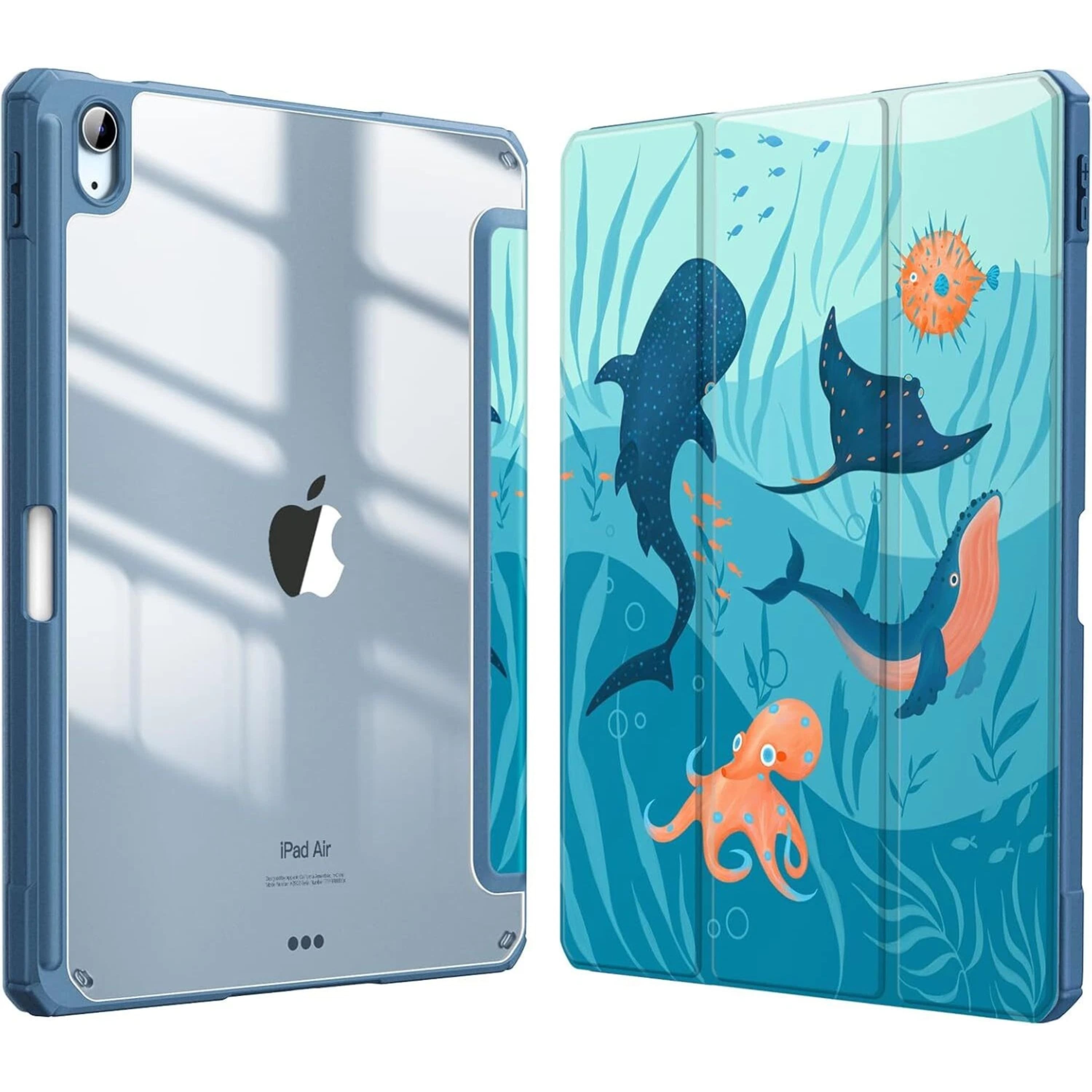 Kitcheniva - Shockproof Hybrid Slim Case For iPad Air 11 Inch M2 2024 With Pencil Holder - Blue Ocean price history on PriceWatchPro