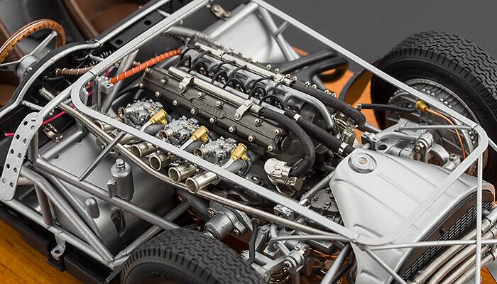 Alt View 3. CMC - 1956 Maserati 300S Rolling Chassis 1/18 Diecast Model by CMC.
