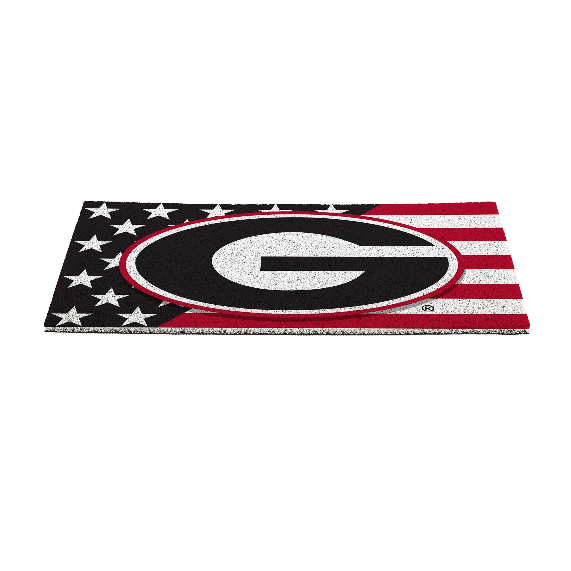 Alt View 2. Evergreen Enterprises - Georgia Bulldogs 16" x 28" Stars & Stripes Patriotic Turf Mat - Multicolor.