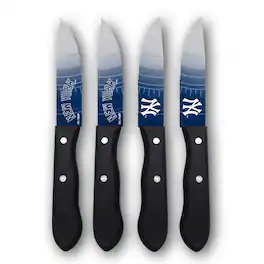 Woodrow - New York Yankees 4-Piece Stainless Steel Steak Knife Set - Multicolor