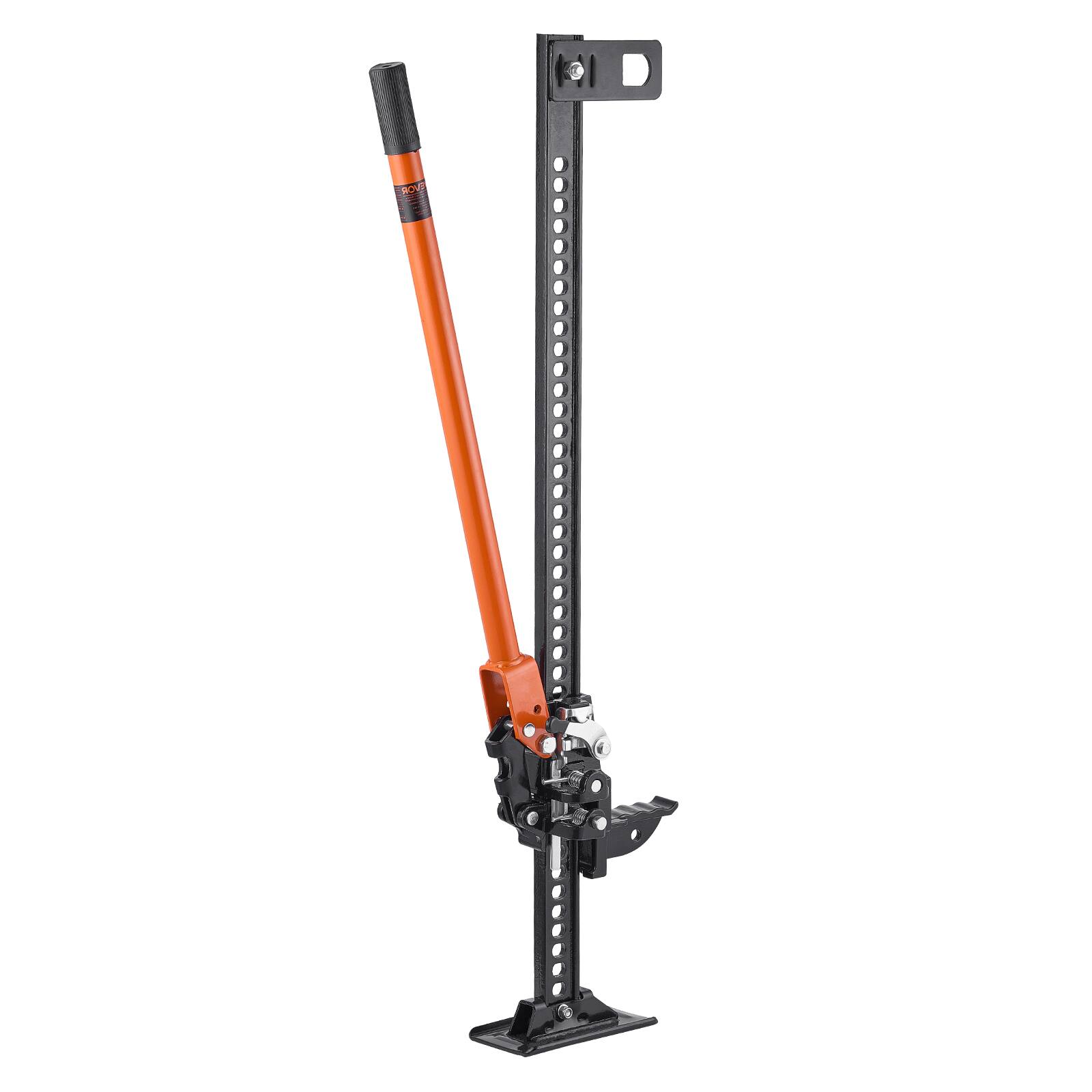 Alt View 5. VEVOR - Farm Jack, 42" Utility High Lift Farm Jack, 3.18 Ton (7,000 lbs) Capacity Ratcheting Off Road Utility Jacks - Black;Orange.