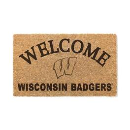 Jardine - Wisconsin Badgers 18" x 34" Welcome Coir Doomat - Brown