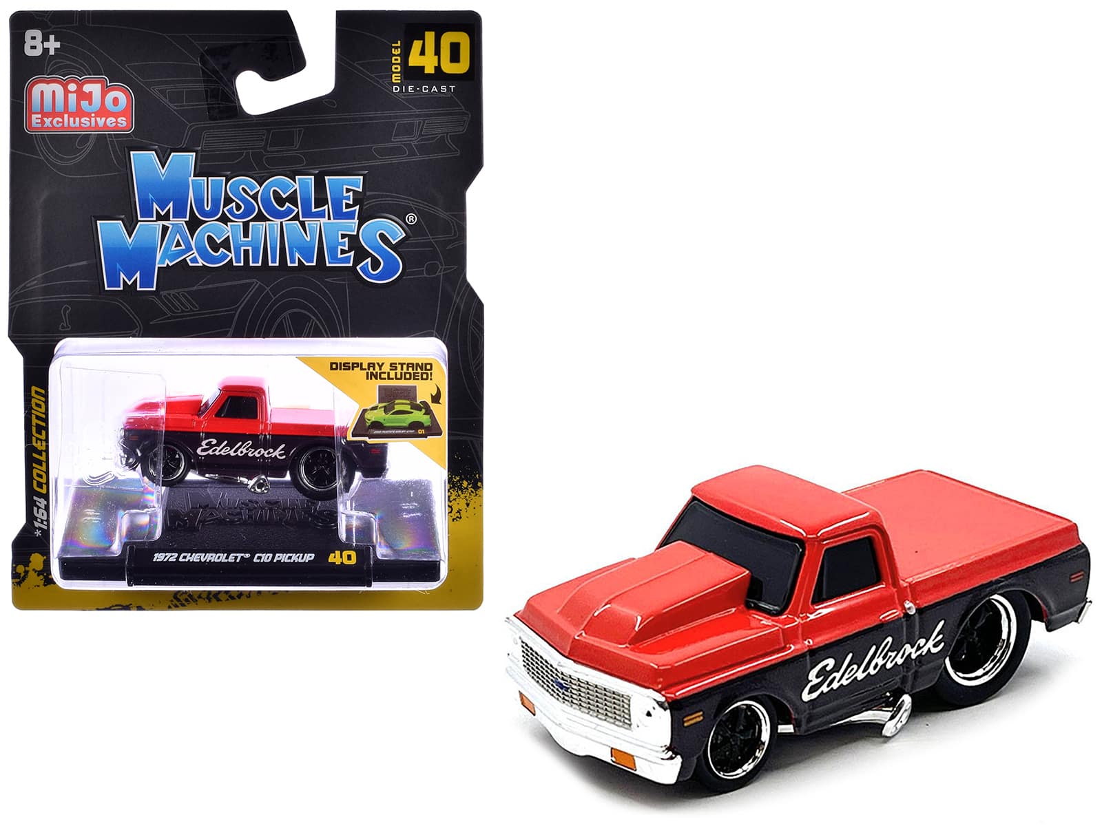 "1972 Chevrolet C-10 Pickup Truck Red and Black ""Edelbrock"" 1/64 Diecast Model Car by Muscle Machines" price history on PriceWatchPro
