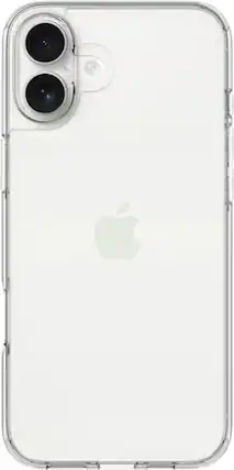 Front. Insignia™ - Hard-Shell Case for iPhone 16 - Clear.