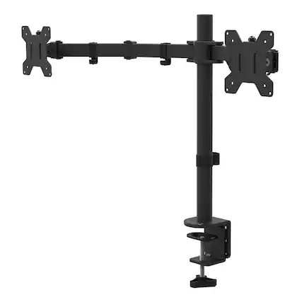 Front. Kanto - Kanto DML2000 Fully Adjustable Dual Arm Desktop Monitor Mount - Black.