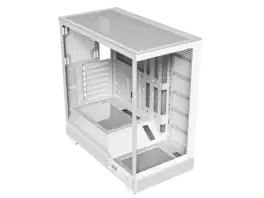 DIYPC - IDX6-W-NF White ATX Gaming Case, Dual USB3.0/Type-C, Dual Tempered Glass (Fans Not Incl.) - White