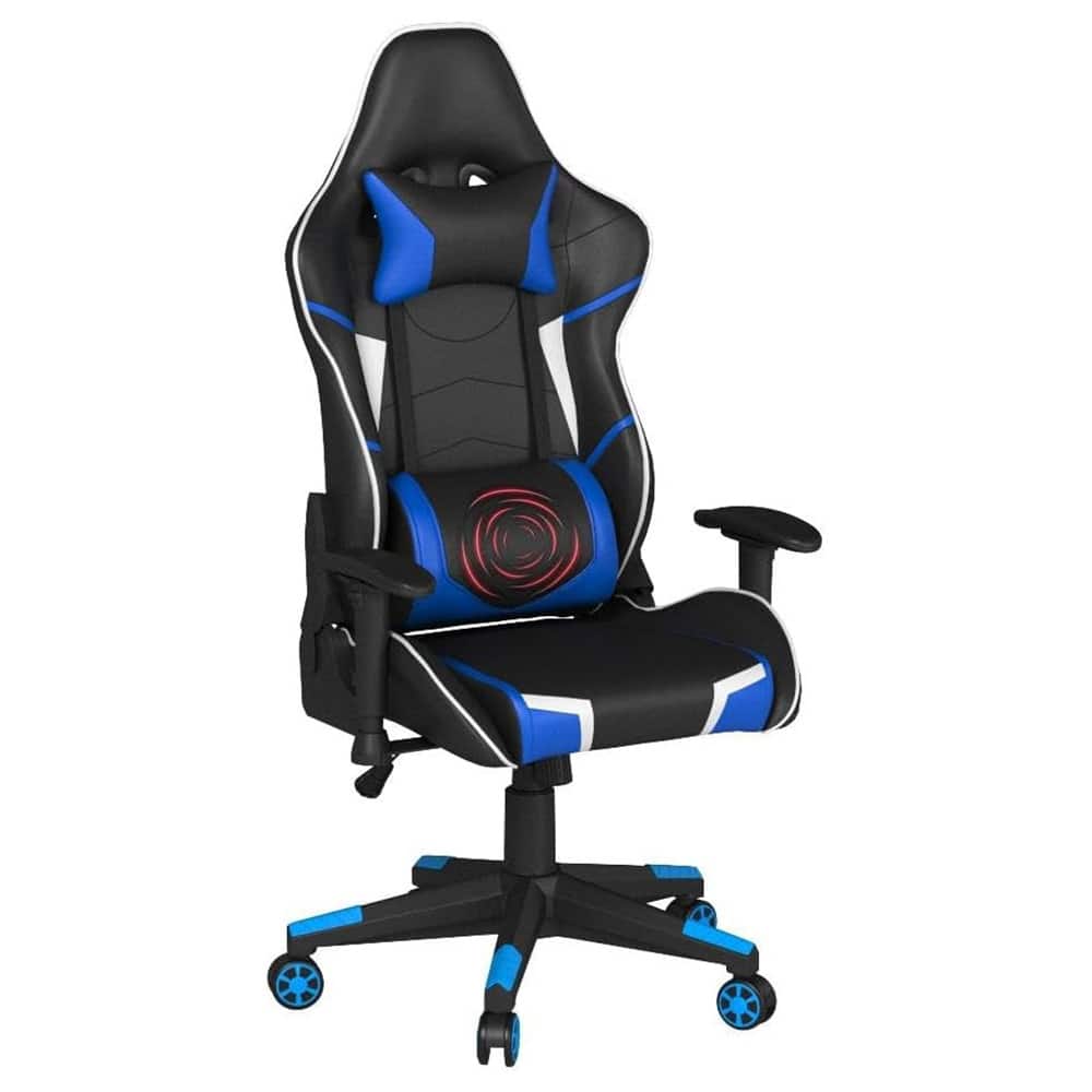 Ecooso - Office Chair Reclining Swivel Massage Gaming Chair with Lumbar Support - Blue