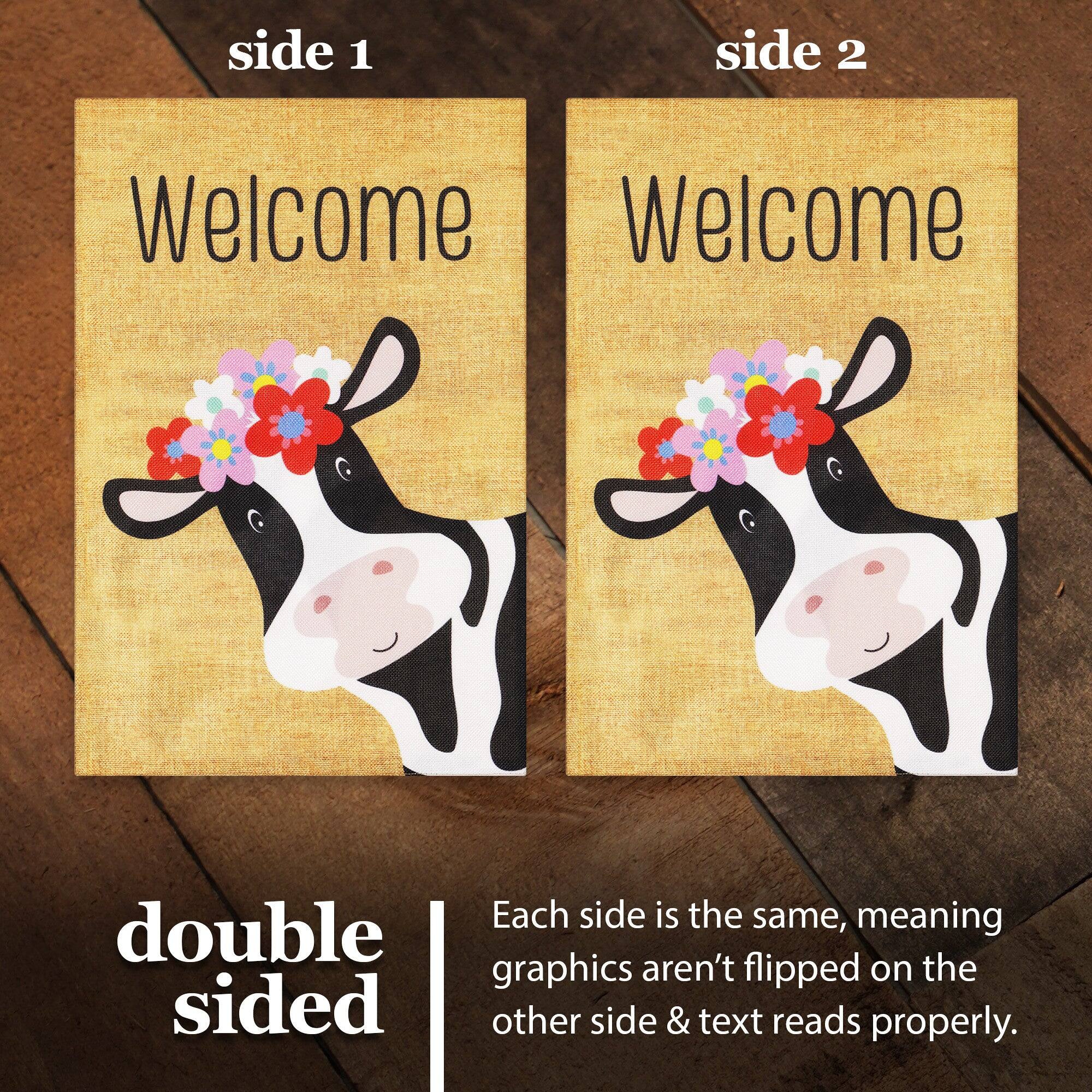 side 1 side 2

Welcome Welcome

Each side is the same, meaning double graphics aren't flipped on the other side & text reads properly.