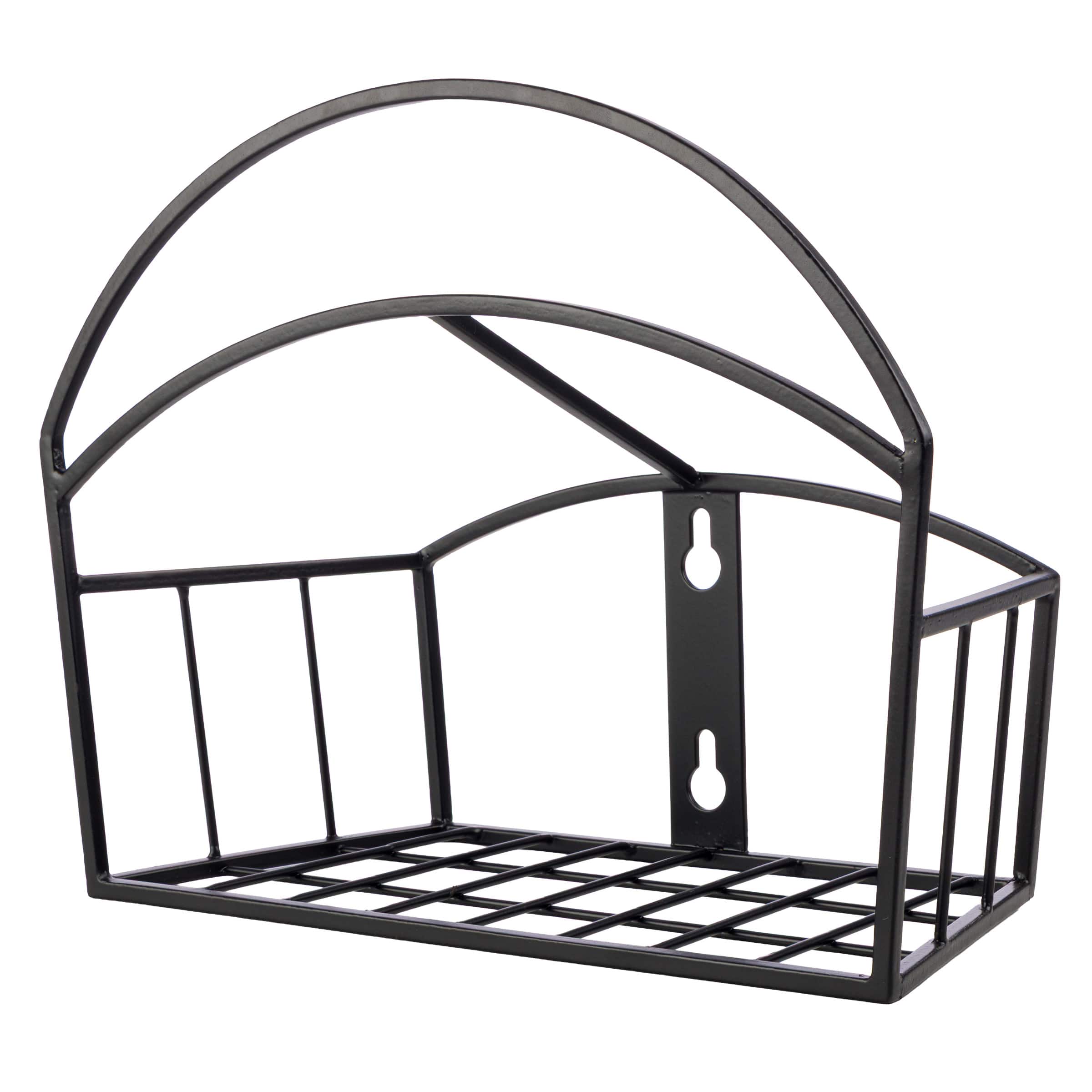 Pure Garden - Garden Hose Holder Wall Mount with Storage Basket - Rust-Resistant Steel Water Hose Hook for 100ft of 5/8” Hosing price history on PriceWatchPro