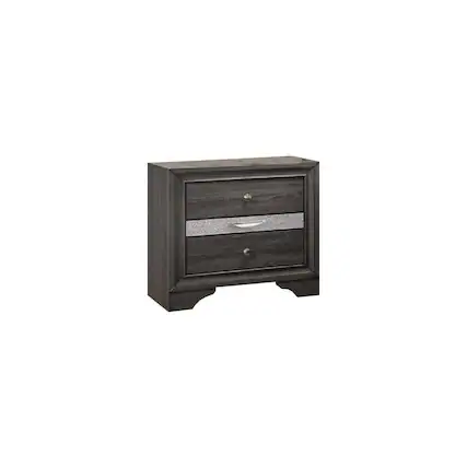 Front. Best Quality Furniture - David Night Stand in Gray - Gray.