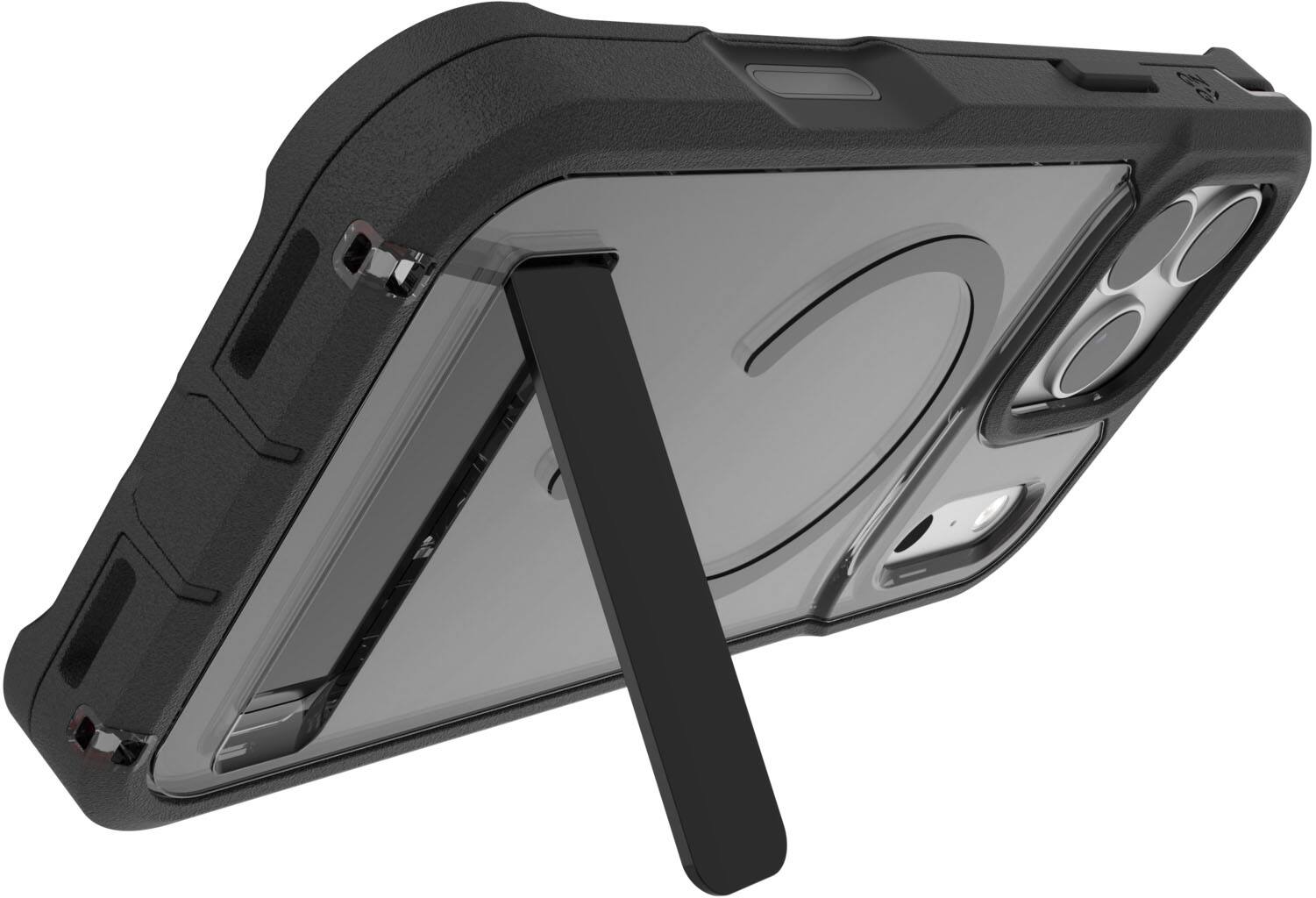 Alt View 3. ZAGG - Rainier Snap with Kickstand for Apple iPhone 17 Pro Max - Smoke Black.