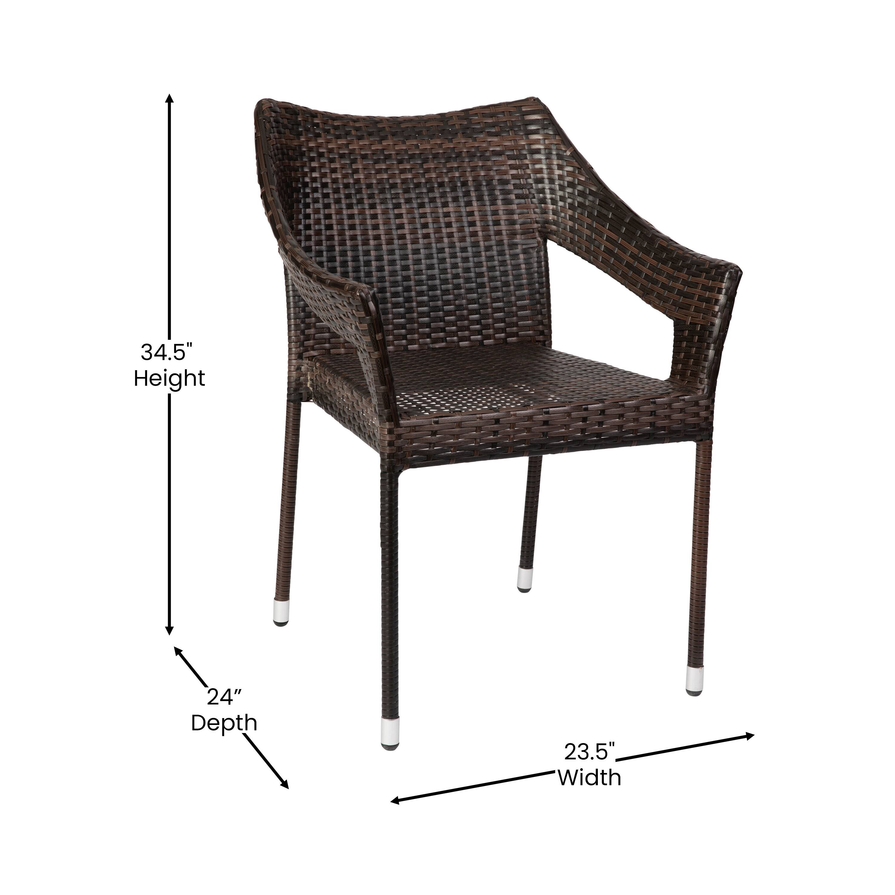34.5" Height, 24" Depth, 23.5" Width