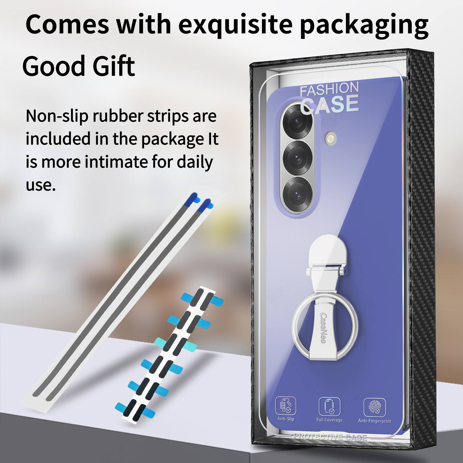 Comes with exquisite packaging  
Good Gift  

FASHION rubber CASE  
Non-slip strips are included in the package. It is more intimate for daily use.  

CaseNeo Anti-Slip 8 Full Coverage Anti-Fingerprint Anti-PROTECTIVE CASE