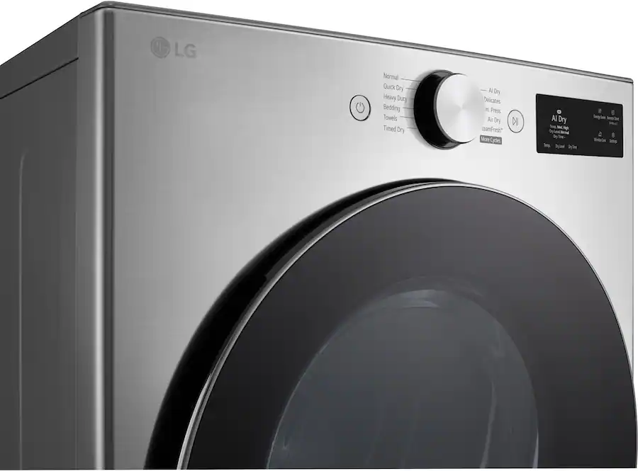 LG 7.4 Cu. Ft. Stackable Smart Electric Dryer with Steam and AI Sensor ...