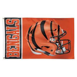 WinCraft - Cincinnati Bengals 3' x 5' Helmet Deluxe Single-Sided Flag - Multicolor