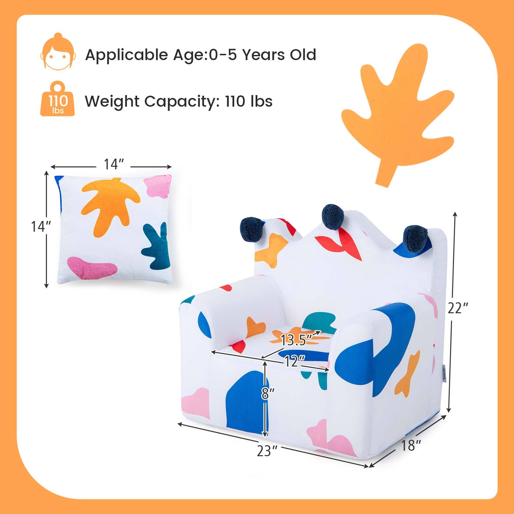 Applicable Age: 0-5 Years Old  
Weight Capacity: 110 lbs  

Dimensions:  
- 14" x 14" x 22"  
- 13.5" x 12" x 8"  
- 23" x 18"