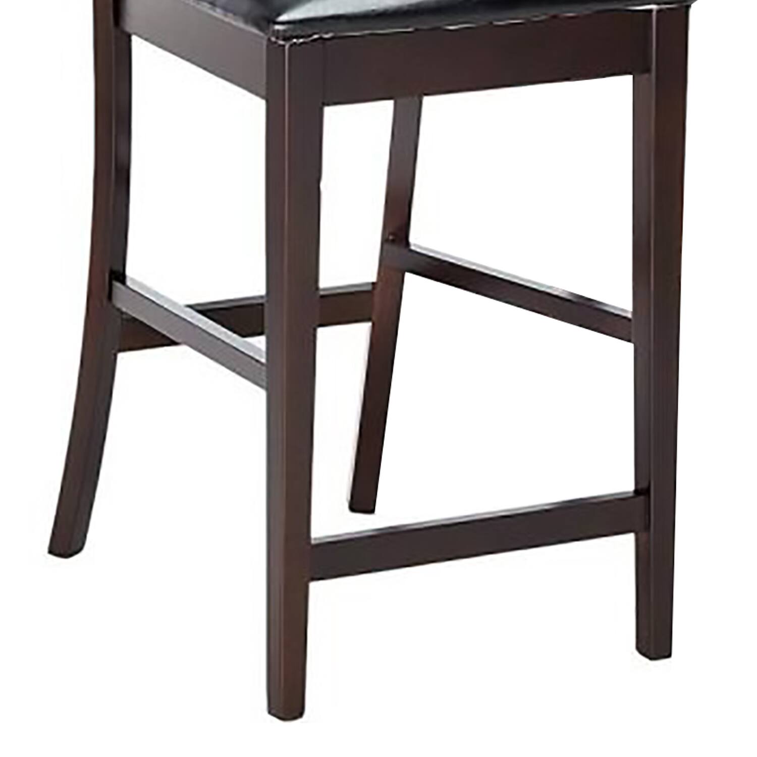Alt View 2. Manhattan Lane - Counter Height Chair Vinyl Padded Seat & Back, Espresso  Brown, Set of 2 - Brown.