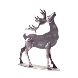 Diva At Home - 19" and Silver Colored Doe Reindeer Christmas Tabletop Figurine - Gray